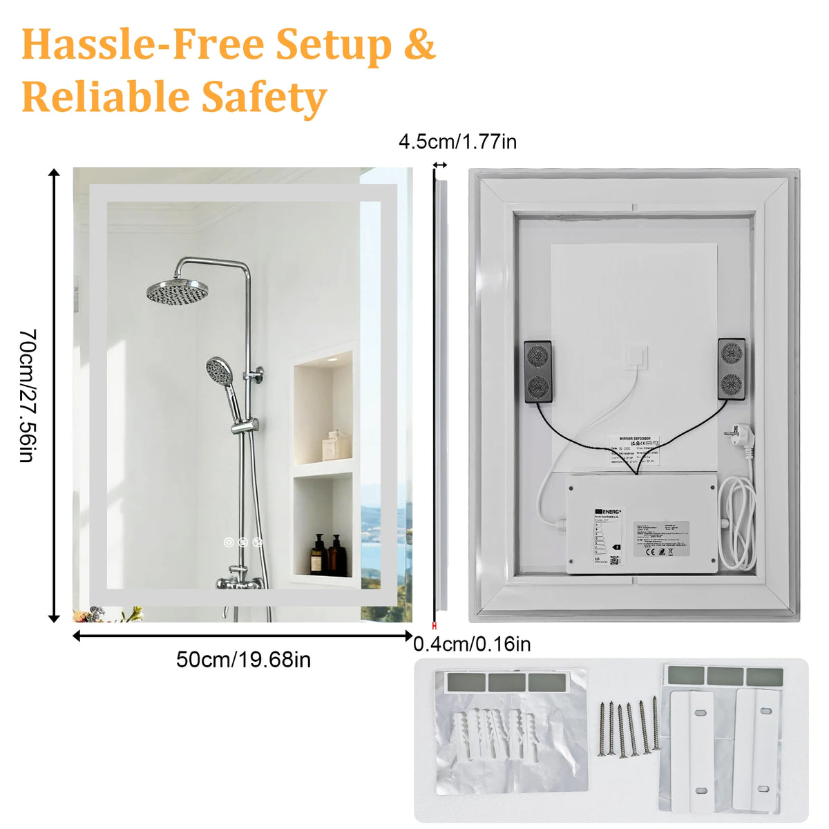 miroir lumineux moderne noir blanc gris notes musicales géométriques led bluetooth variable minimaliste