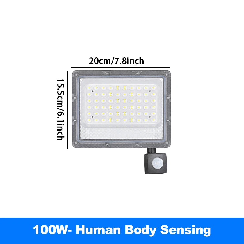 projecteur led moderne ip65 étanche 220v sensor mouvement clips gris métallique 500w 300w 200w