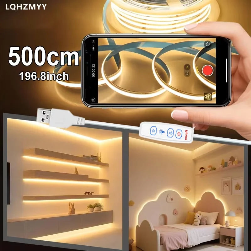 ruban led flexible blanc moderne interrupteur boutons usb adhésif ciseaux 30cm 100cm 200cm 300cm