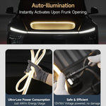 éclairage led coffre voiture noir doré clips modernes ambiant 3000k ip67