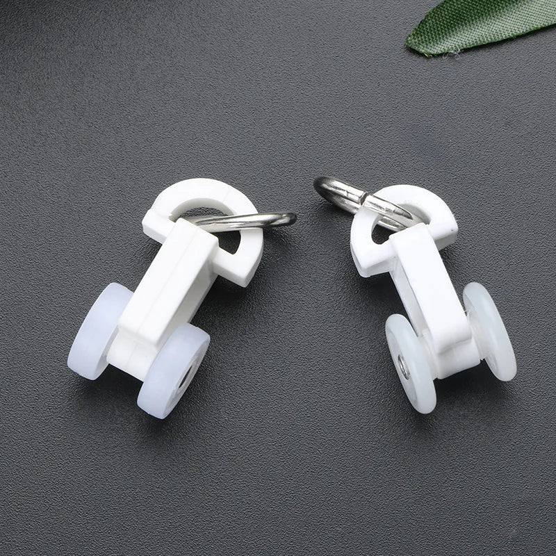roulettes rideaux rail poulies accessoires électroniques blanc modernes minimalistes anneaux métalliques