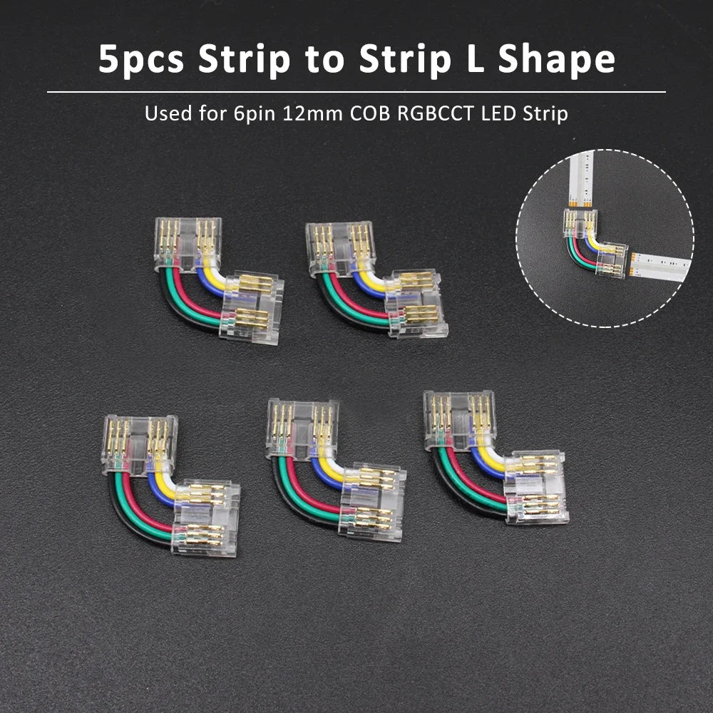 connecteurs rubans led transparent clips câbles couleur moderne facileRGBOCCTBPCOB