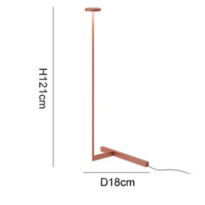 lampe pied moderne minimaliste gris rouge noir épurée LED salon chambre(toucher interrupteur)