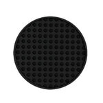 coasters silicone noirs texture moderne 10cm diamètre 12pcs opaques points uniformes