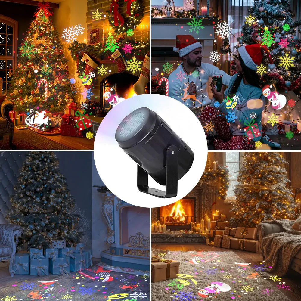 projecteur led noël étoiles rennes bonhomme neige sapins chambre moderne fixations