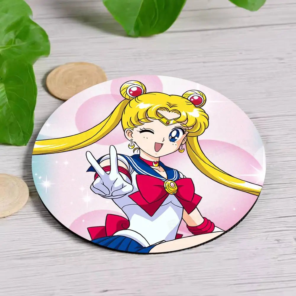 sous verres bois animes personnages féminins multicolores moderne opacité résistance chaleur hygiène table