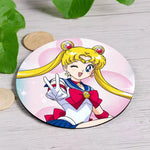 sous verres bois animes personnages féminins multicolores moderne opacité résistance chaleur hygiène table
