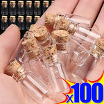 bouteilles verre transparents bouchons liège paillettes étoiles classiques