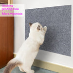 tapis grattage chats gris beige texture tissée adhésif moderne 30x100cm