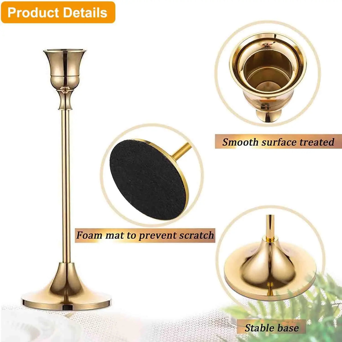 bougeoirs table or noir modernes minimalistes supports bougies grille tailles