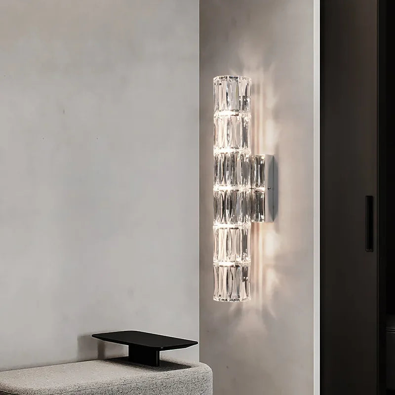 Applique murale LED cristal violet