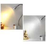 lampe flexible argent noir moderne interrupteur vis métal lisse fonctionnelle