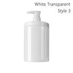savon liquide flacon noir blanc transparent pompe rechargeable moderne bouteille large ouverture 300ml 500ml