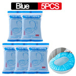 couvre siege toilette jetable bleu clair adhesif hygienique pratique non tissé respectueux environnement sac