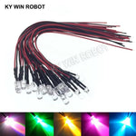 diodes led transparentes opalescentes standard couleurs clignotantes fil noir rouge 12v arduino diy