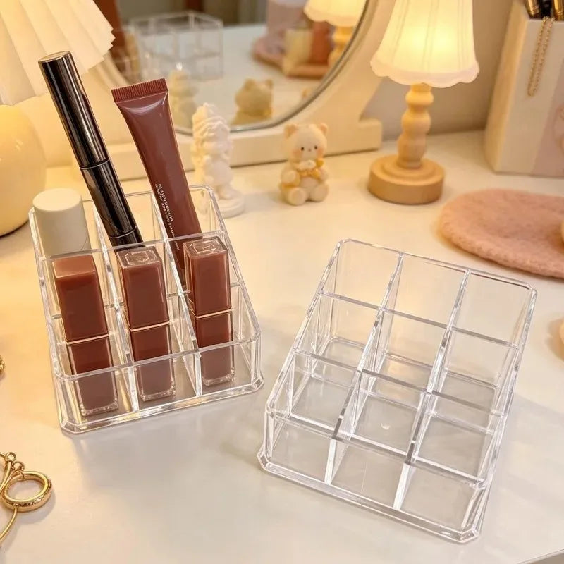 boîte rangement cosmétiques transparentes moderne compartiments plastique réutilisable maquillage maison