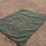tapis sol oxford camouflage feuilles branches vert olive marron clair noir pratique résistant camping