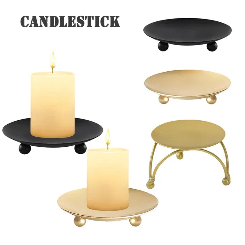 supports bougie moderne noir doré fêtes halloween mariage festivals casa