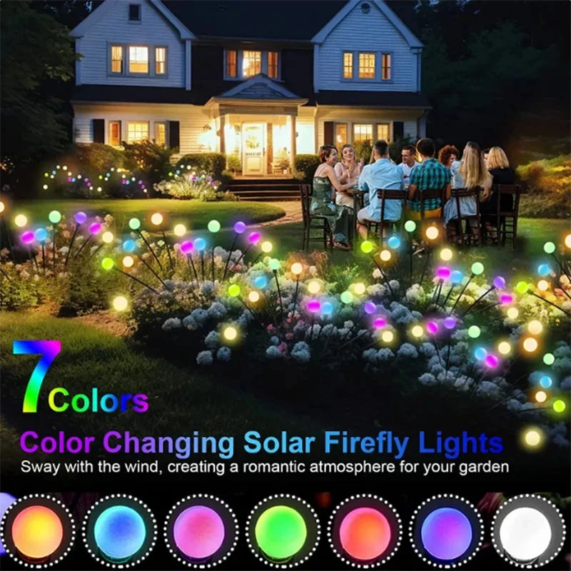 guirlande lumineuse solaire blanc boules rondes moderne extérieur jardin decoration lumière
