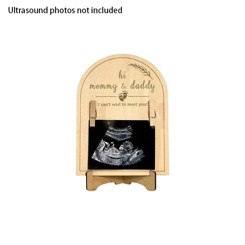 cadre photo bois naturel classique clips image ultrason bébéannonce grandparents