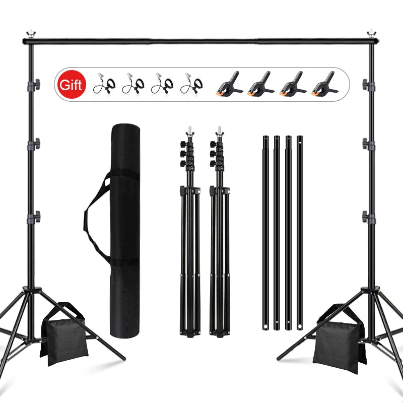 support fond photo noir lisse moderne clips tringles sac transport 300cm 260cm photo studio
