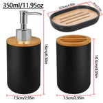 ensemble d'accessoires salle bain distributeur savon porte brosses dents porte savon noir moderne minimaliste