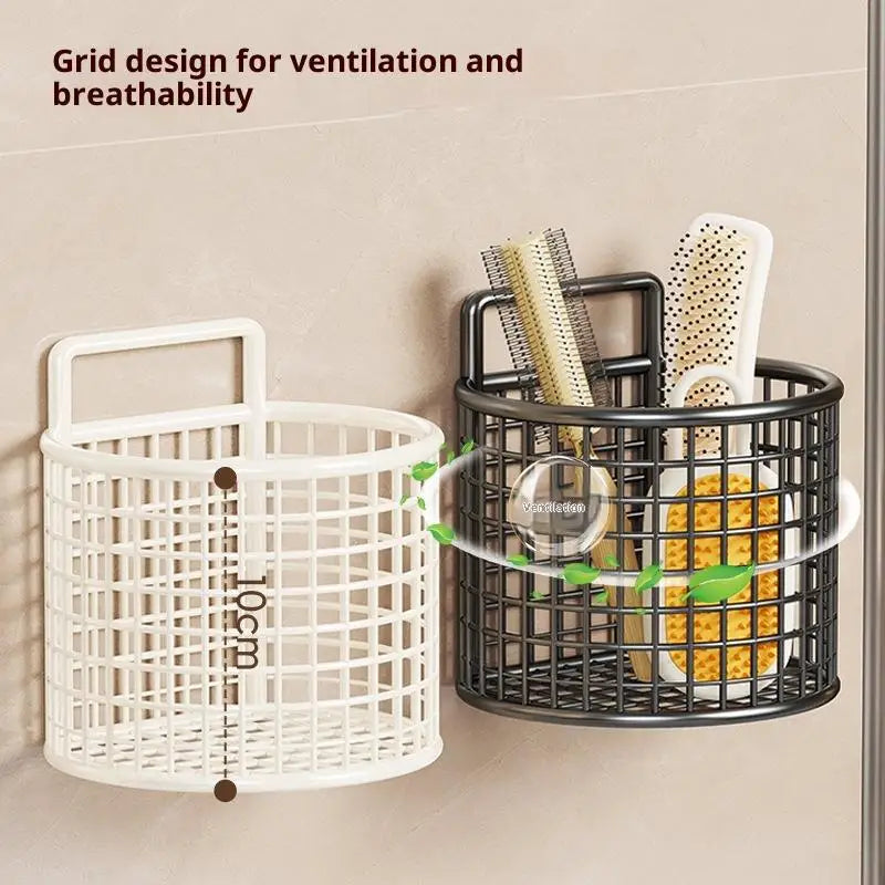 paniers suspendus fer maille fine noir blanc modernes clips magnétiques rangement cuisine
