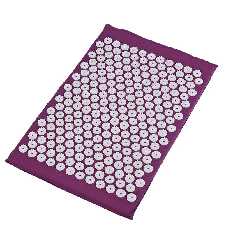 tapis massage acupression relaxation points blancs vert violet bleu moderne ergonomique sac transport