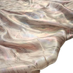 tissu polyester teint marbré effet miroir moderne rose pâle gris clair violet blanc