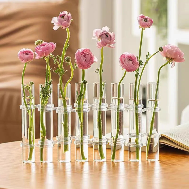 vases verre transparents modernes fleurs décoration maison piècesuspendus