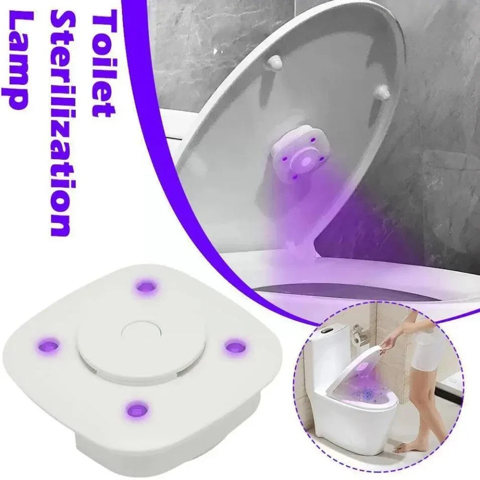 lampe stérilisante uv toilettes moderne adhésif blanc rondelles roses aromathérapie rechargeable