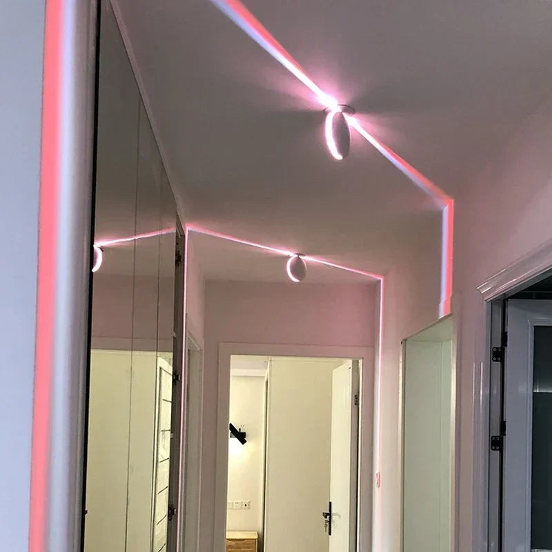 éclairage mural led moderne blanc rose rouge vert bleu jaune orange 360 degrés