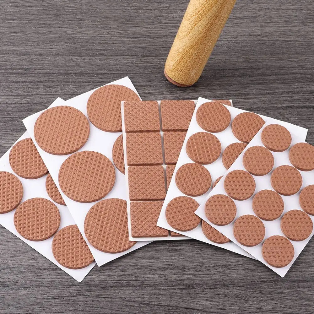 protecteurs sol adhésifs mousse eva tissu géométrique noir marron blanc anti glisse rond carré
