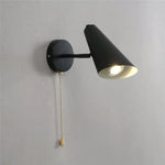 lampe murale conique or moderne interrupteur chaîne éclairage quotidien fixée mur opaque 220v 110v