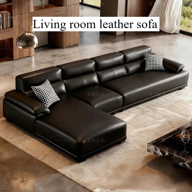 canapé d'angle moderne noir beige coussins géométriques 220cm 250cm 280cm 310cm 340cm
