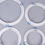 anneaux lumineux blancs modernes spots led encastrables adaptable anneaux fixation tringles blancs opaques