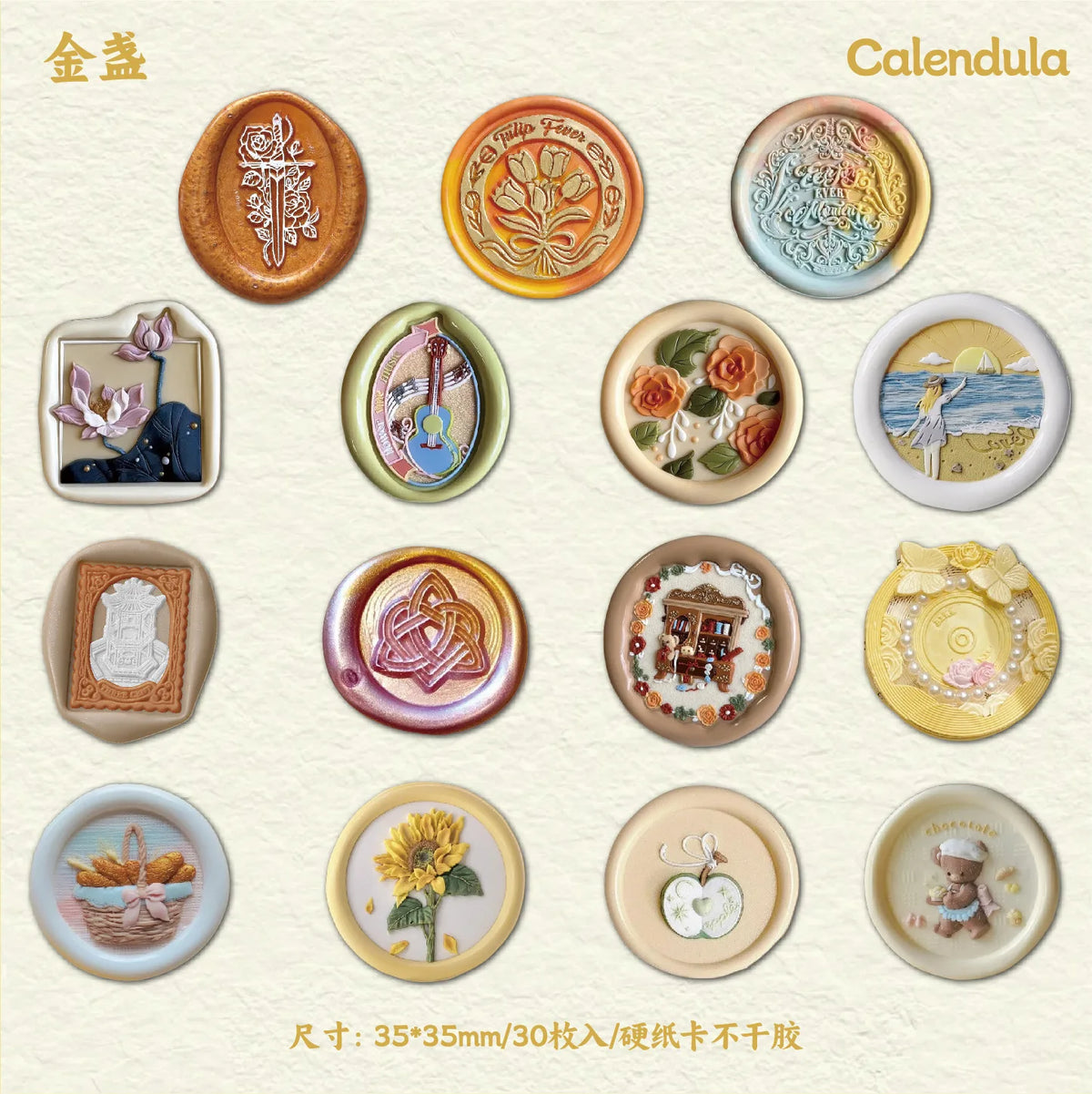 timbres poste multicolores motifs floraux vintage opacité 30 pcs enveloppe transparente