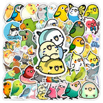 stickers dessins animés oiseaux chats multicolores étanches bricolage scrapbook téléphone portable adultes adolescents