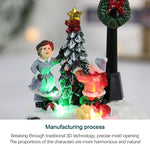 décoration noël figurine bonhomme neige enfants sapins guirlande lanterne blanc hiver traditionnelle chambre salon
