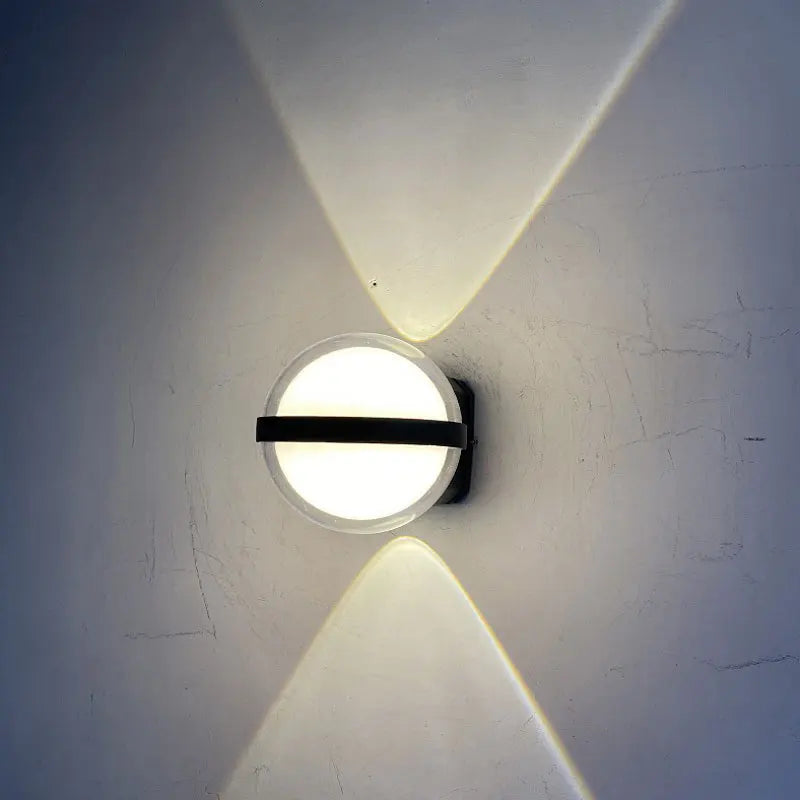 lampe murale led moderne noire blanche ip65 mur fixe aluminium hydrofuge