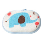 gant bain enfant dessins animaux cordon ajustable blanc bleu rose jaune