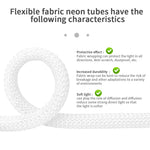 tube néon flexible maille fine vert rose bleu jaune moderne led rgbic ws2812b