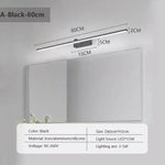 lampe murale moderne miroir led 100cm blanc noir minimaliste chambre cuisine