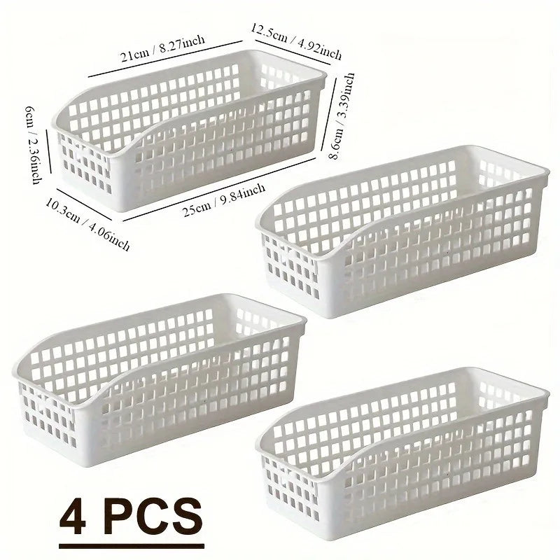 paniers rangement blancs maille fine moderne empilables utilitaires fruits légumes économie espace durable multifonctionnels