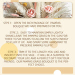 décoration boho bouquet fleurs séchées pampas roses artificielles anniversaire mariage