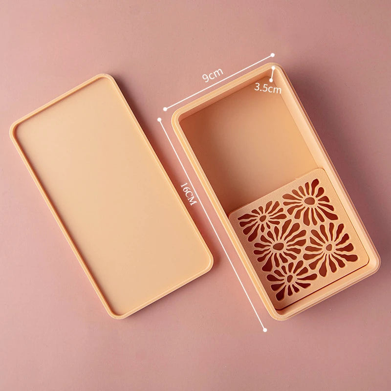 boîte savon moule biscuit motif floral couleurs rose blanc japonais