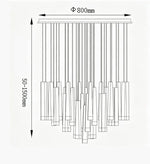 suspension lumineuse bois naturel moderne 12 têtes 90v 260v minimaliste