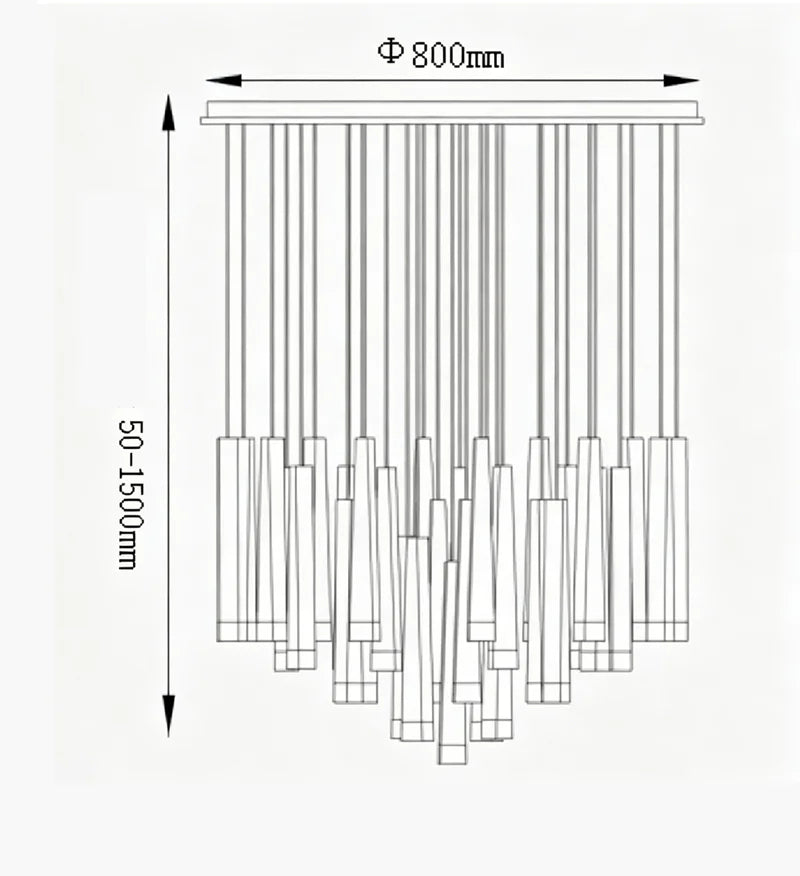 suspension lumineuse bois naturel moderne 12 têtes 90v 260v minimaliste