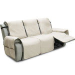 housses fauteuil inclinable gris quilté moderne élastique ajustable poche rangement lavage machine salon