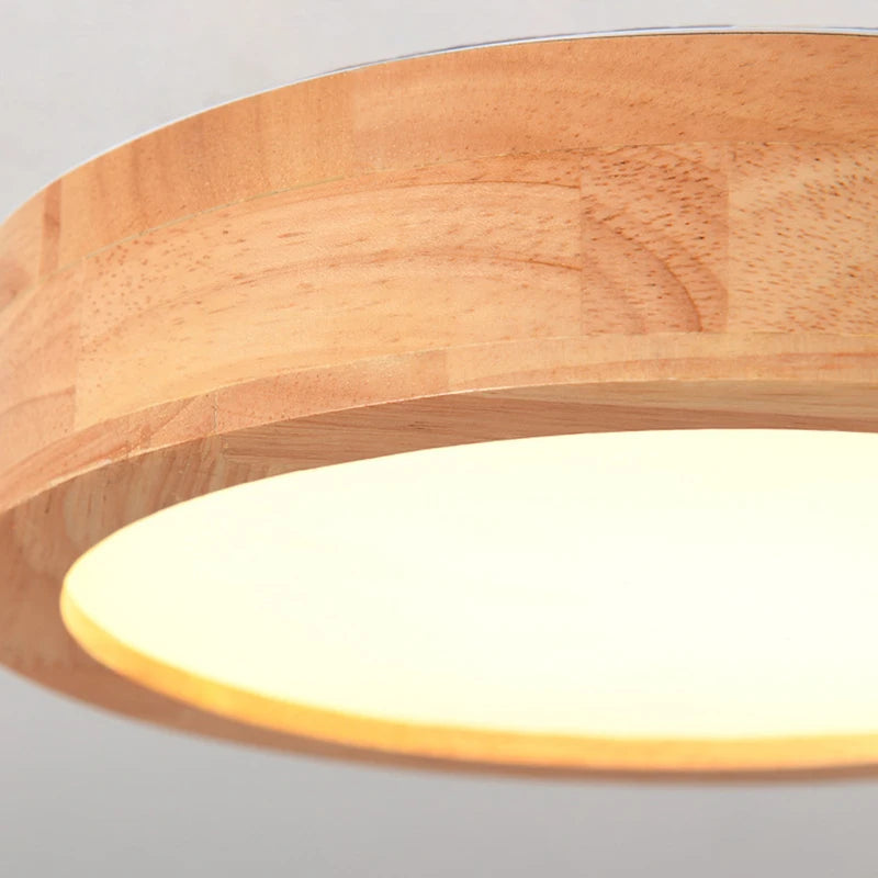 plafonniers led bois clair lumière blanche moderne minimaliste chambre éclairage quotidien